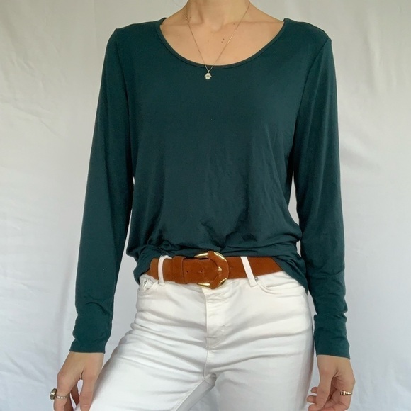 Soma green crew neck blouse long sleeves Size S - Picture 12 of 15